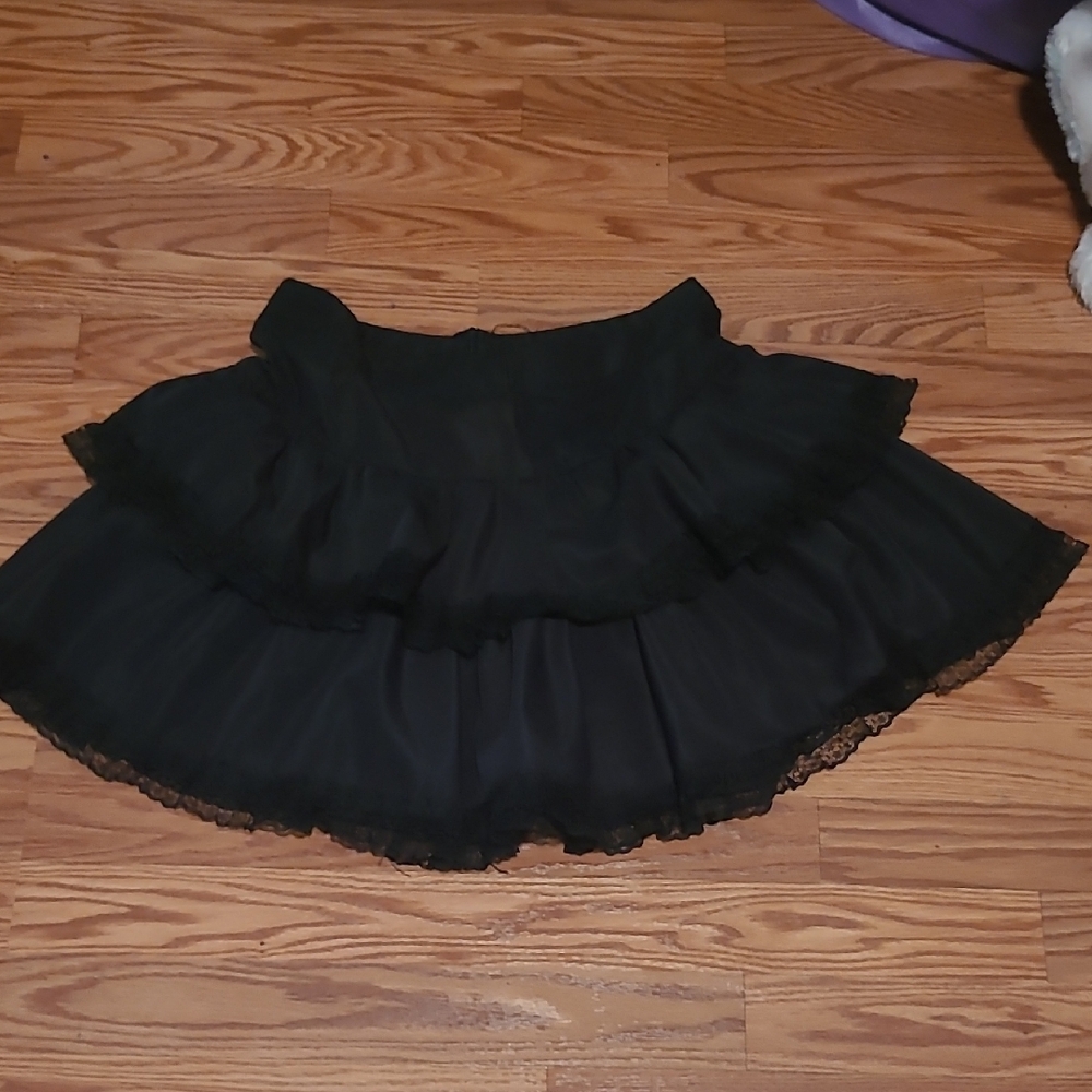 Elegant Black Layered Skirt